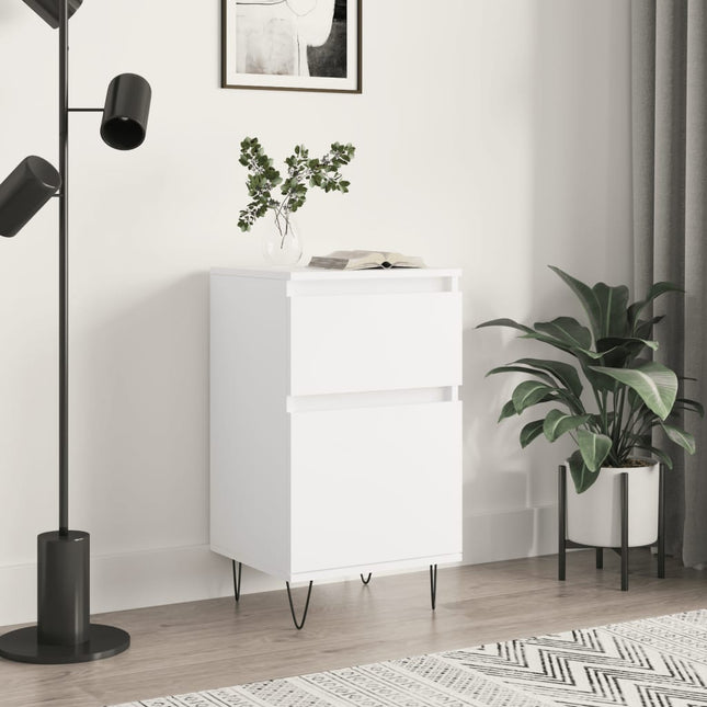 skænk 40x35x70 cm konstrueret træ hvid