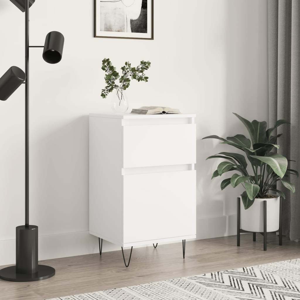 skænk 40x35x70 cm konstrueret træ hvid