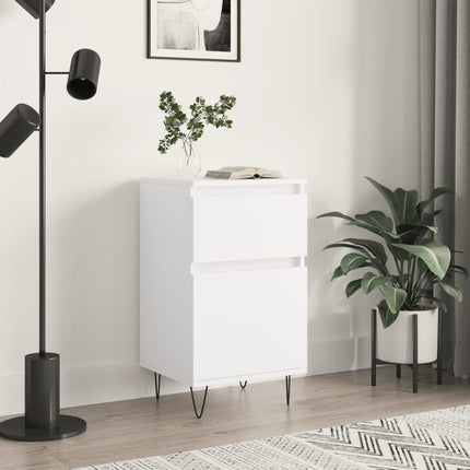 skænk 40x35x70 cm konstrueret træ hvid