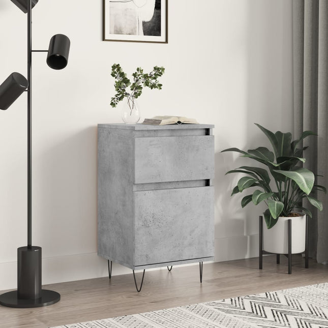 skænk 40x35x70 cm konstrueret træ betongrå