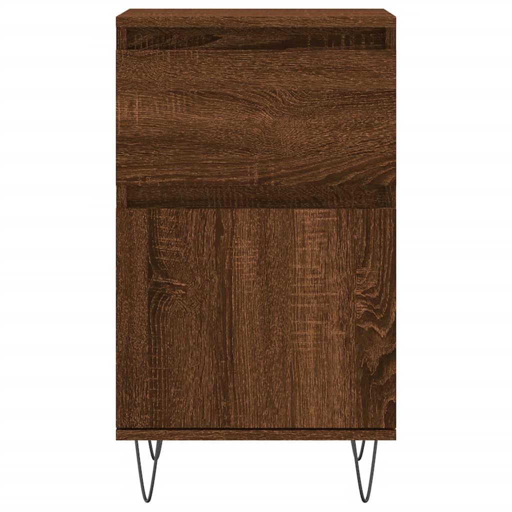 skænke 2 stk. 40x35x70 cm konstrueret træ brun egetræsfarve