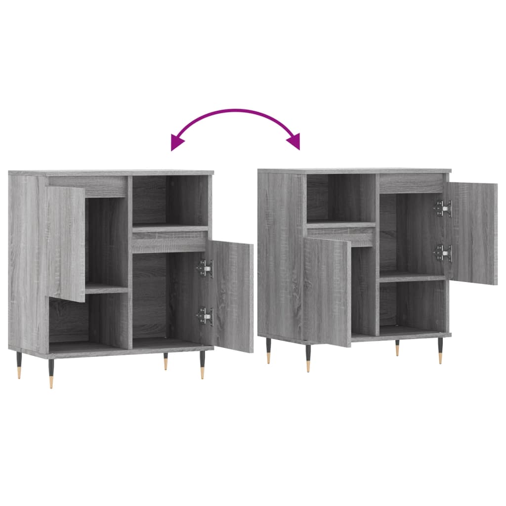 skænk 60x35x70 cm konstrueret træ grå sonoma-eg