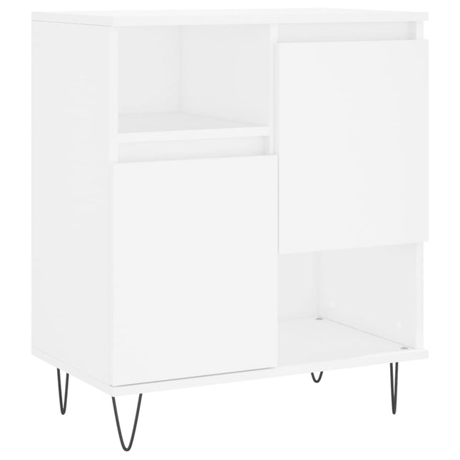 skænk 60x35x70 cm konstrueret træ hvid