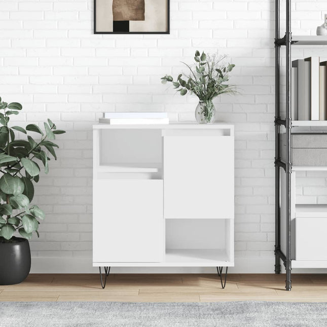 skænk 60x35x70 cm konstrueret træ hvid