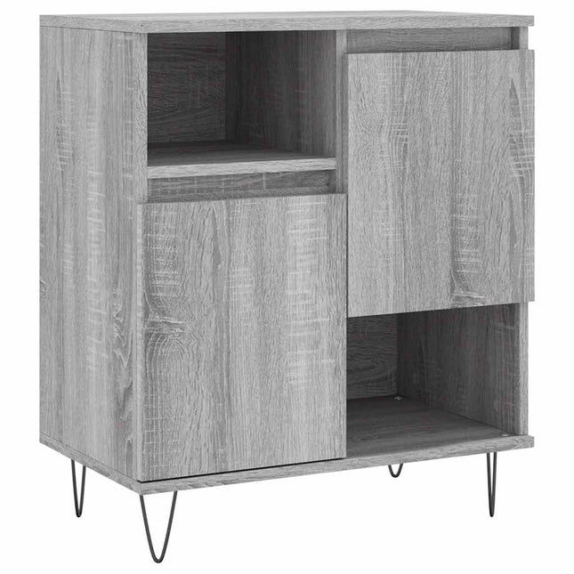 skænk 60x35x70 cm konstrueret træ grå sonoma-eg