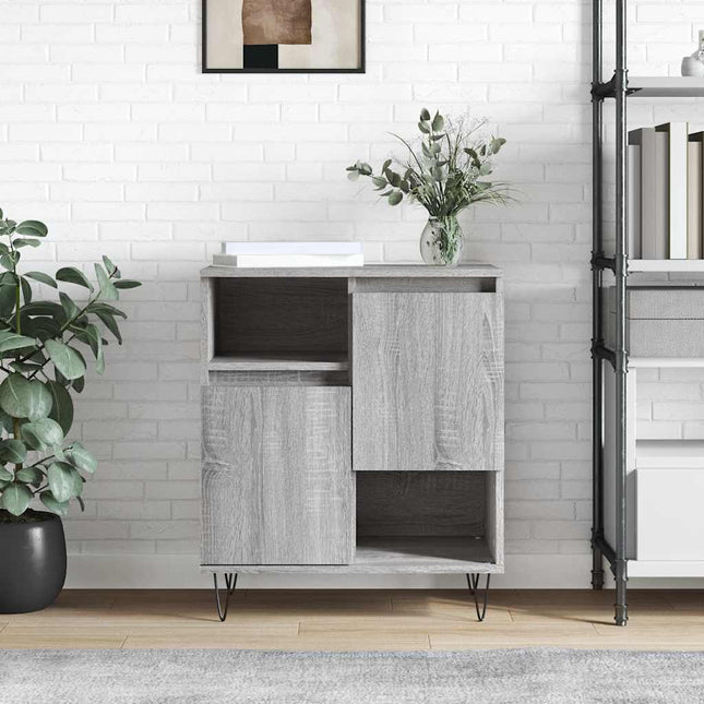 skænk 60x35x70 cm konstrueret træ grå sonoma-eg