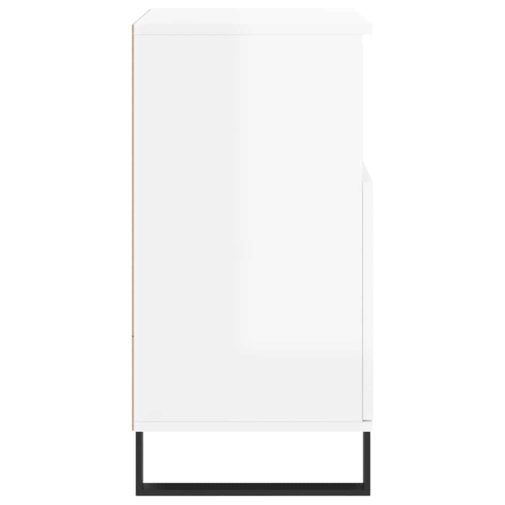 skænk 60x35x70 cm konstrueret træ hvid højglans