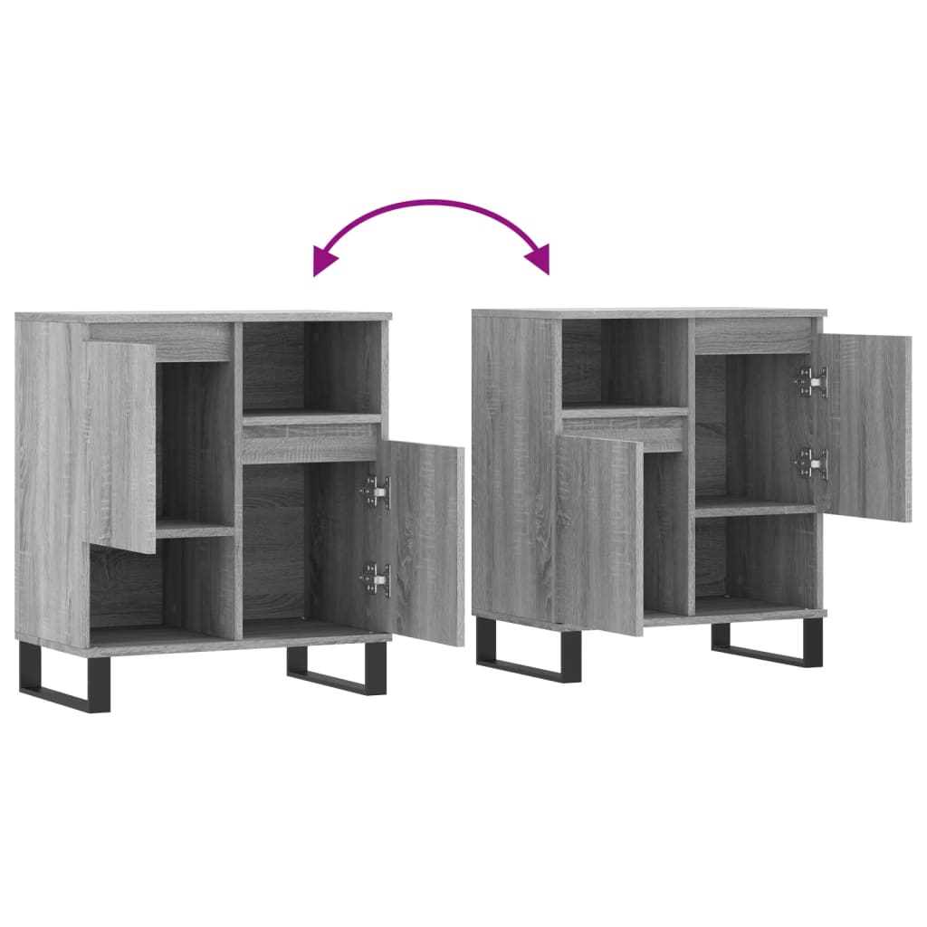 skænk 60x35x70 cm konstrueret træ grå sonoma-eg