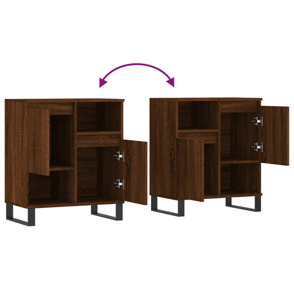 skænk 60x35x70 cm konstrueret træ brun egetræsfarve