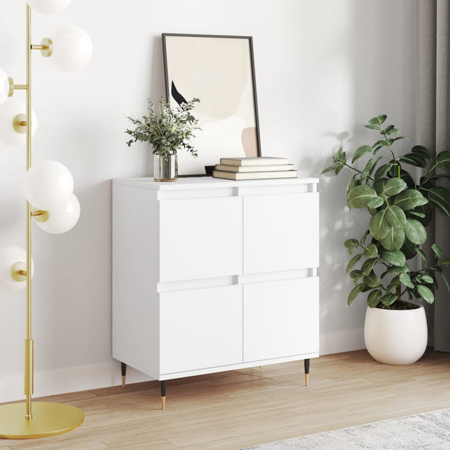 skænk 60x35x70 cm konstrueret træ hvid