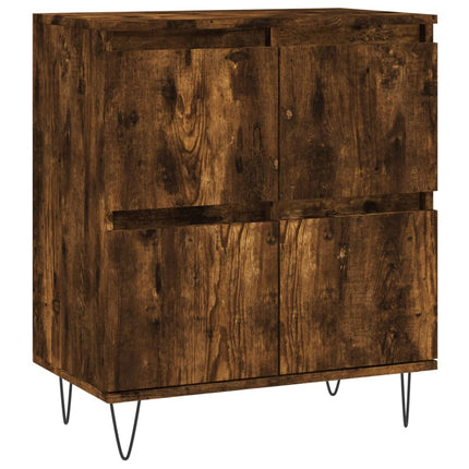 skænk 60x35x70 cm konstrueret træ røget egetræsfarve