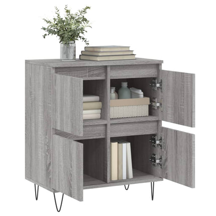 skænk 60x35x70 cm konstrueret træ grå sonoma-eg