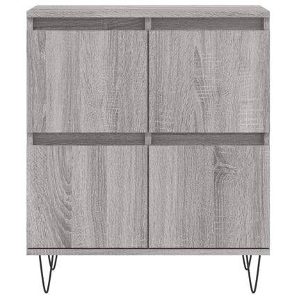 skænk 60x35x70 cm konstrueret træ grå sonoma-eg