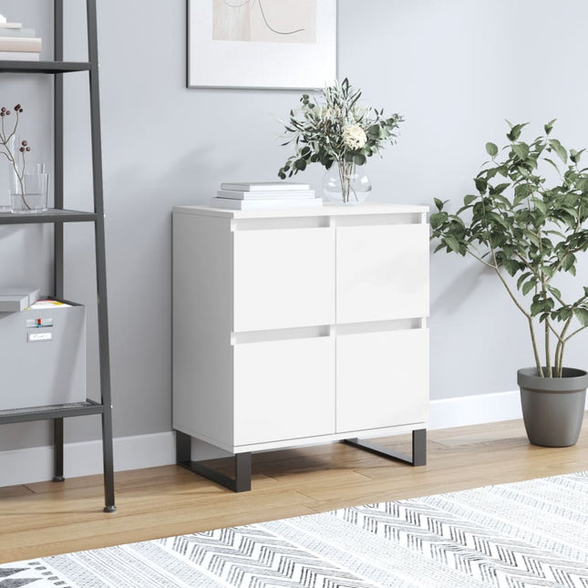 skænk 60x35x70 cm konstrueret træ hvid