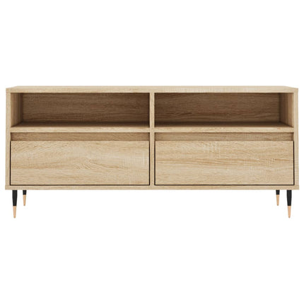 tv-bord 100x34,5x44,5 cm konstrueret træ sonoma-eg
