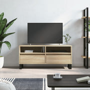 tv-bord 100x34,5x44,5 cm konstrueret træ sonoma-eg