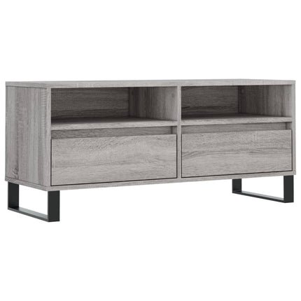 tv-bord 100x34,5x44,5 cm konstrueret træ grå sonoma-eg