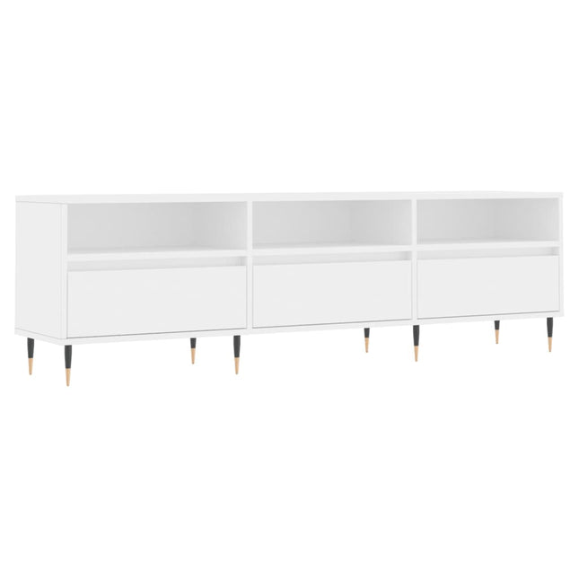 tv-bord 150x30x44,5 cm konstrueret træ hvid