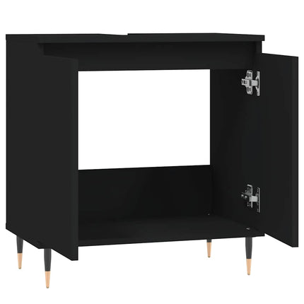 badeværelsesskab 58x33x60 cm konstrueret træ sort