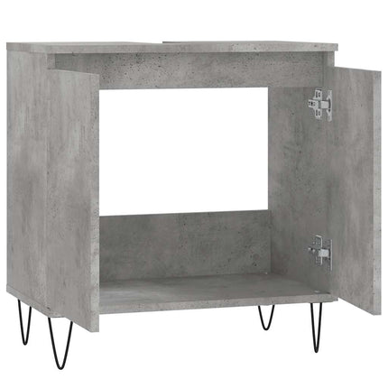 badeværelsesskab 58x33x60 cm konstrueret træ betongrå