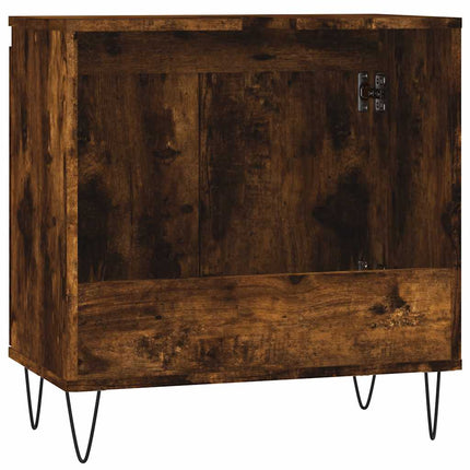 badeværelsesskab 58x33x60 cm konstrueret træ røget egetræsfarve