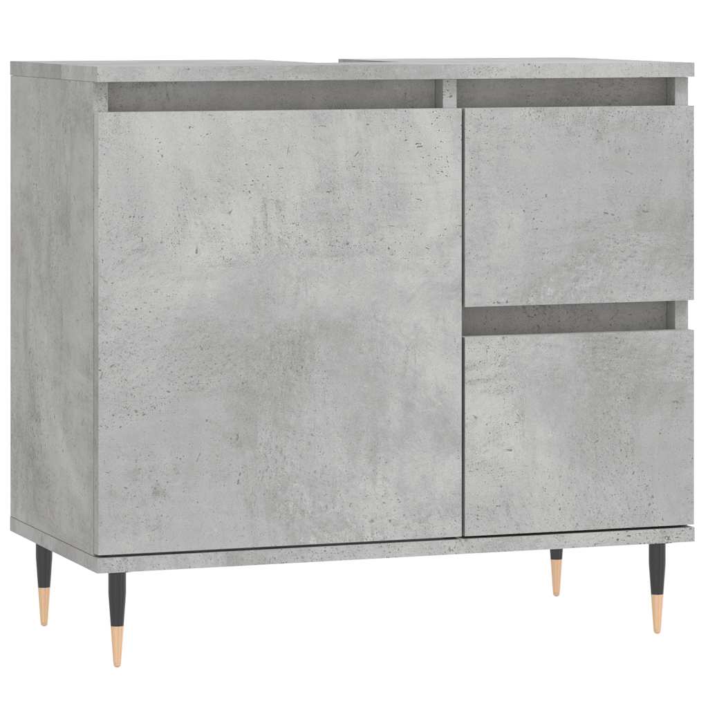 badeværelsesskab 65x33x60 cm konstrueret træ betongrå