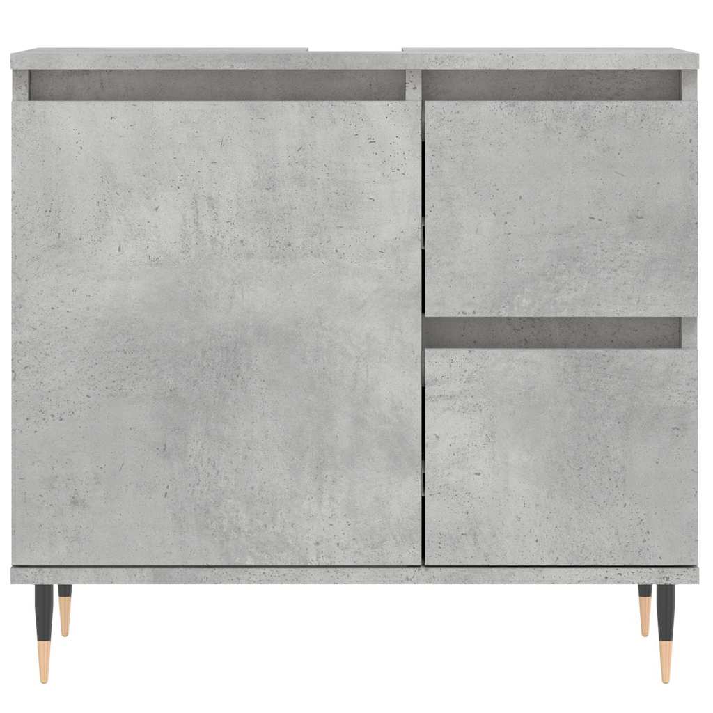 badeværelsesskab 65x33x60 cm konstrueret træ betongrå