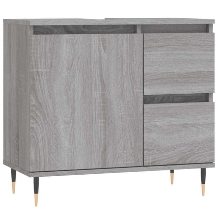 badeværelsesskab 65x33x60 cm konstrueret træ grå sonoma-eg