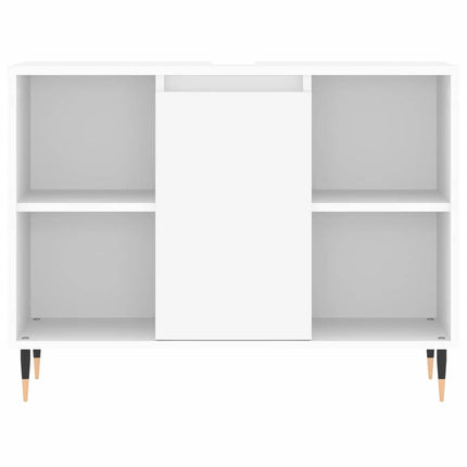 badeværelsesskab 80x33x60 cm konstrueret træ hvid