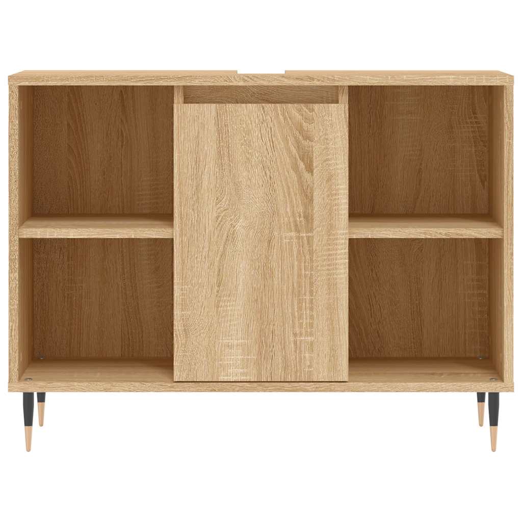 badeværelsesskab 80x33x60 cm konstrueret træ sonoma-eg