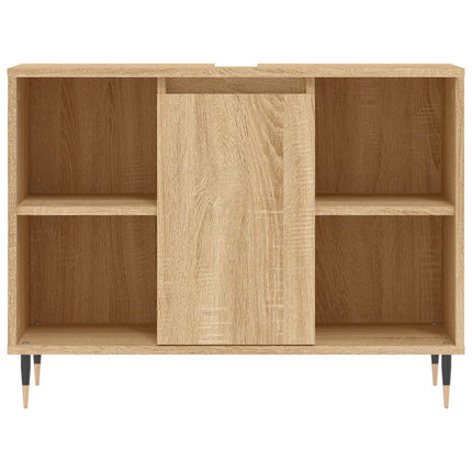 badeværelsesskab 80x33x60 cm konstrueret træ sonoma-eg