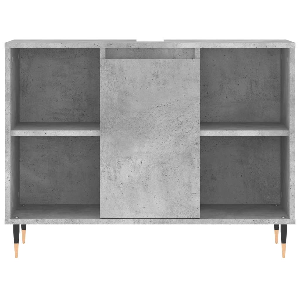 badeværelsesskab 80x33x60 cm konstrueret træ betongrå