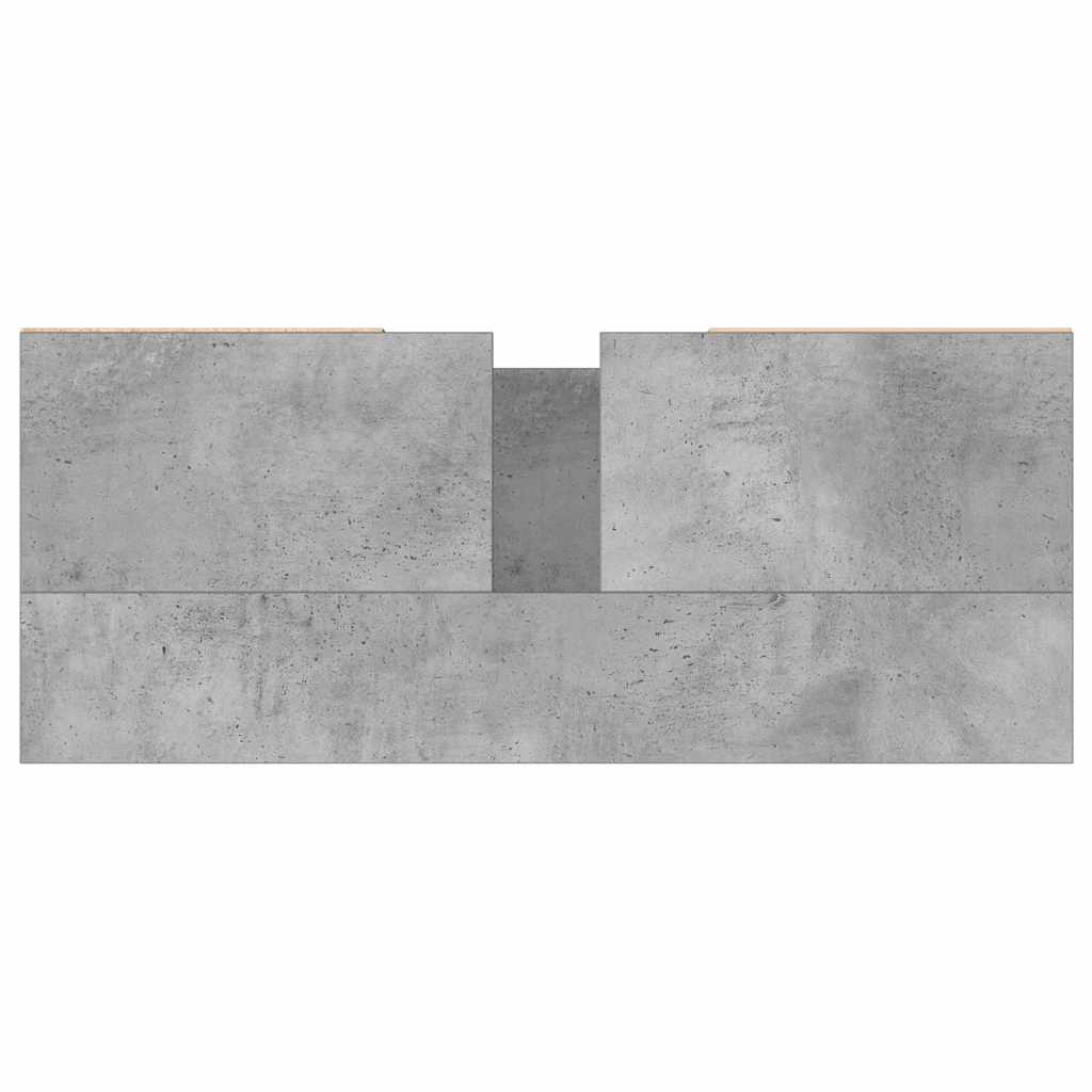 badeværelsesskab 80x33x60 cm konstrueret træ betongrå