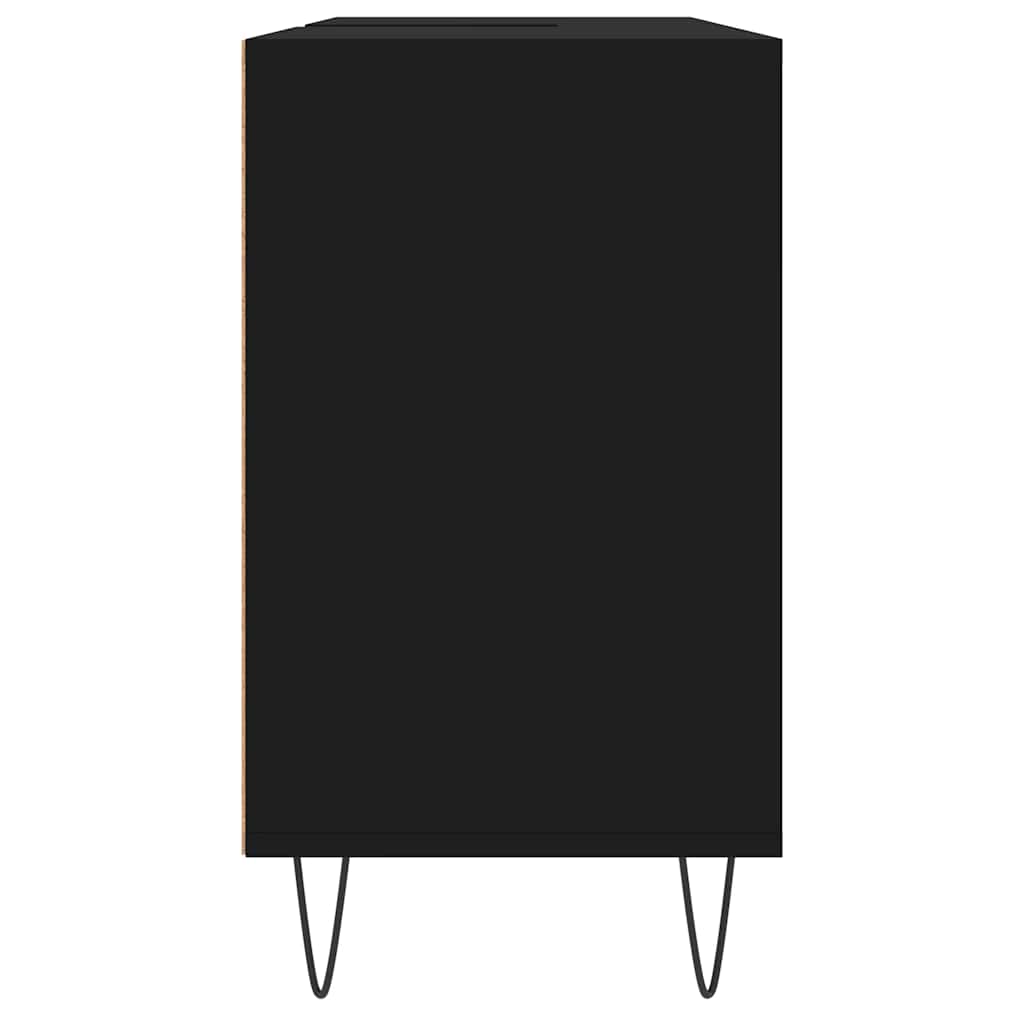 badeværelsesskab 80x33x60 cm konstrueret træ sort