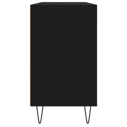 badeværelsesskab 80x33x60 cm konstrueret træ sort