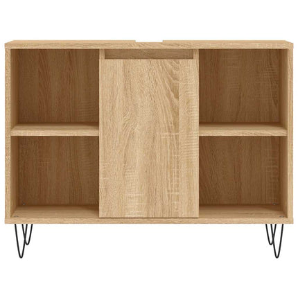 badeværelsesskab 80x33x60 cm konstrueret træ sonoma-eg