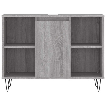 badeværelsesskab 80x33x60 cm konstrueret træ grå sonoma-eg