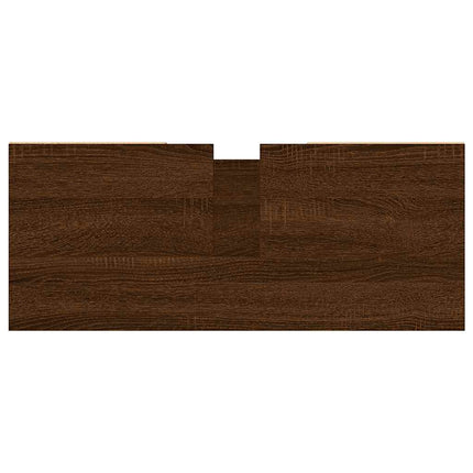 badeværelsesskab 80x33x60 cm konstrueret træ brun egetræsfarve