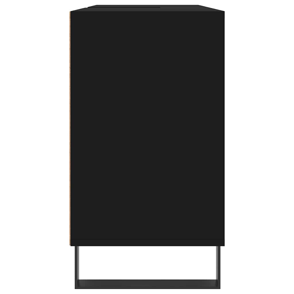 badeværelsesskab 80x33x60 cm konstrueret træ sort