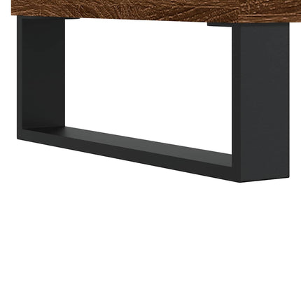 badeværelsesskab 80x33x60 cm konstrueret træ brun egetræsfarve
