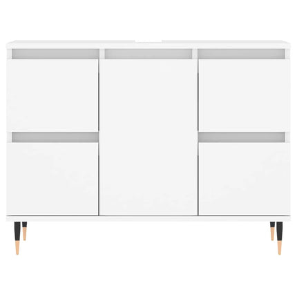 badeværelsesskab 80x33x60 cm konstrueret træ hvid