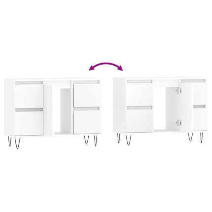 badeværelsesskab 80x33x60 cm konstrueret træ hvid