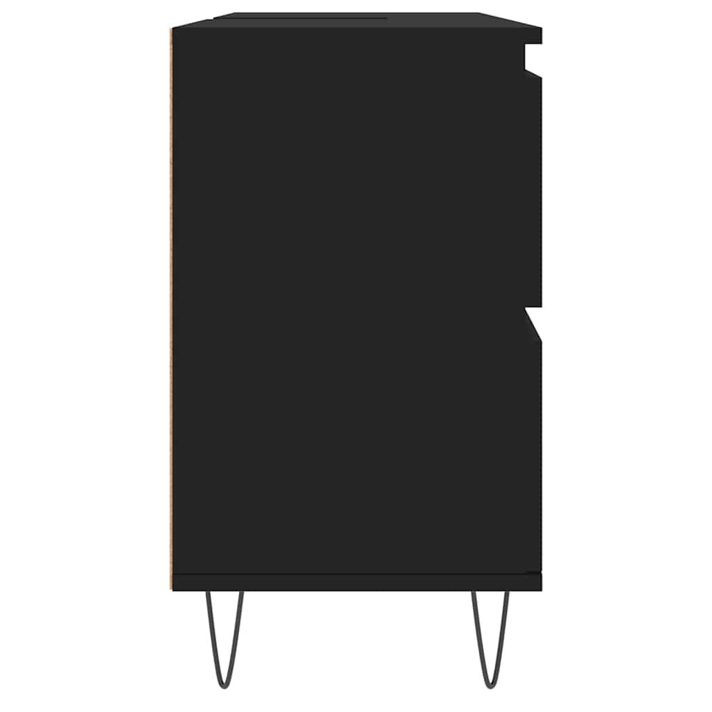 badeværelsesskab 80x33x60 cm konstrueret træ sort