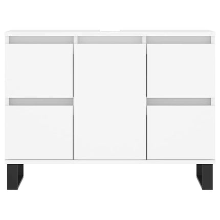 badeværelsesskab 80x33x60 cm konstrueret træ hvid