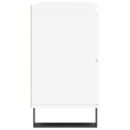 badeværelsesskab 80x33x60 cm konstrueret træ hvid