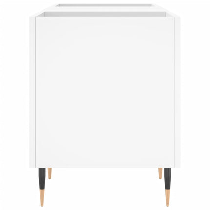 vinylskab 121x38x48 cm konstrueret træ hvid