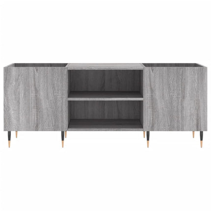vinylskab 121x38x48 cm konstrueret træ grå sonoma-eg