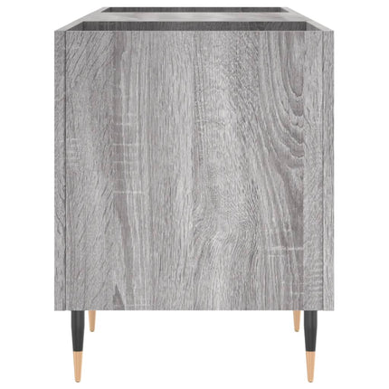vinylskab 121x38x48 cm konstrueret træ grå sonoma-eg