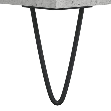 vinylskab 121x38x48 cm konstrueret træ betongrå