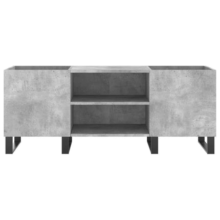 vinylskab 121x38x48 cm konstrueret træ betongrå